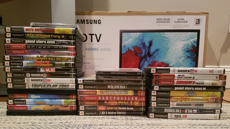 My PS2 collection, which is largely trash or not beatable in a traditional sense.